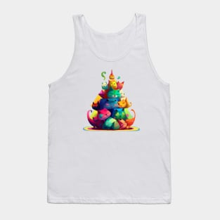 Cat Pyramid - for Cat Lovers, Cat Moms and Cat Daddies Tank Top